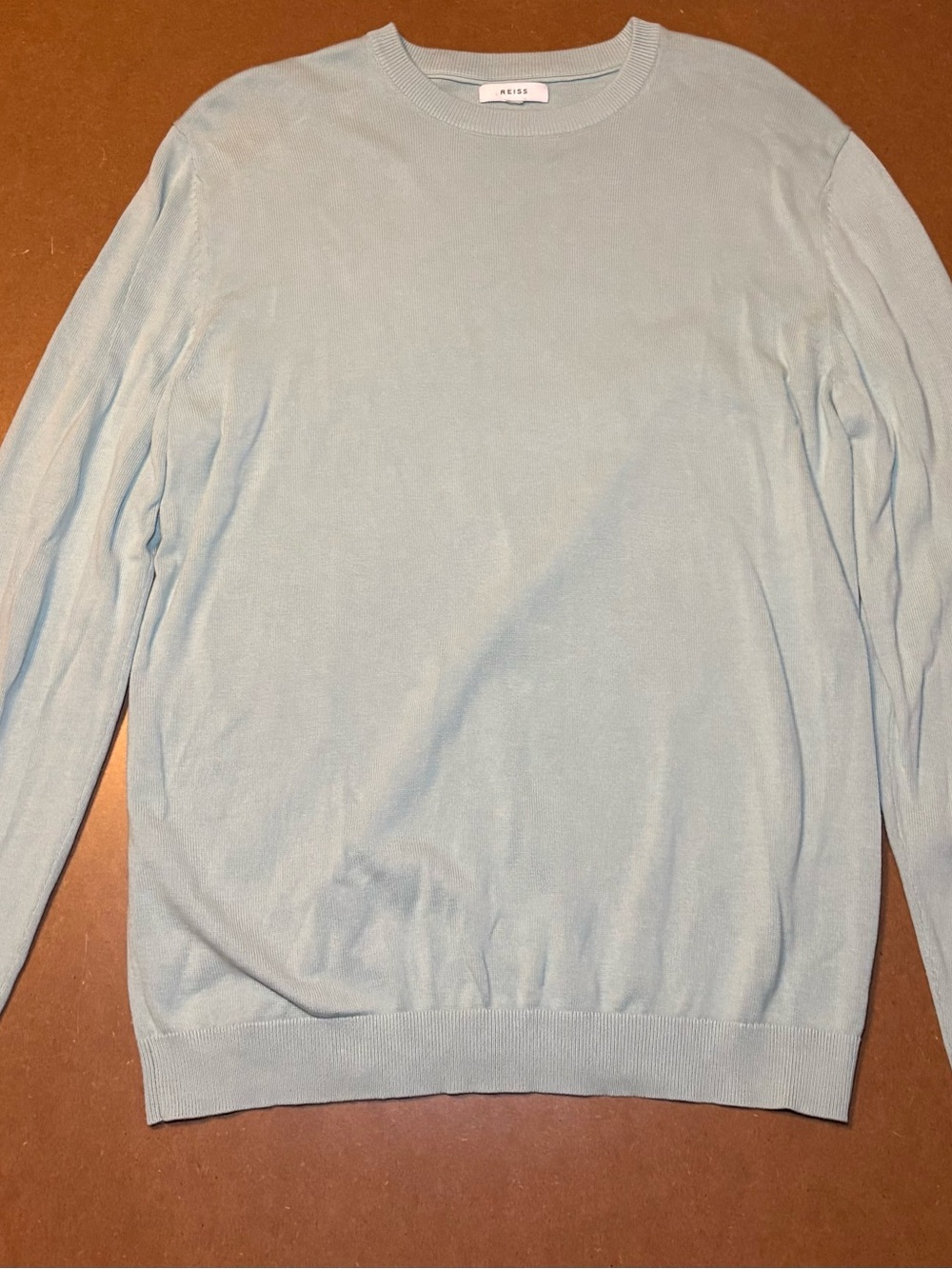 Reiss Men's Pale Blue Crewneck Sweater